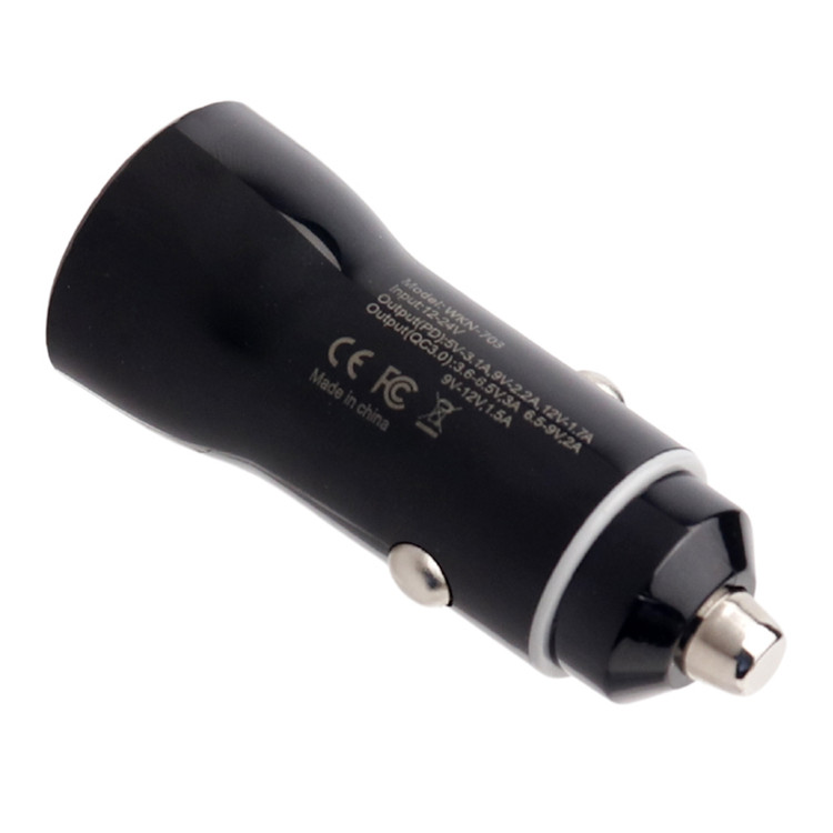 شارژر فندکی فست شارژ WKN-703 QC3.0 3A PD 38W