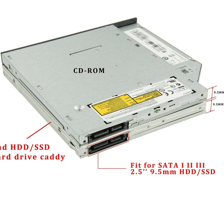 کدی هارد اینترنال مدل Second HDD Caddy 9.5mm