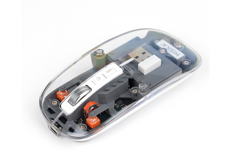 ماوس بی سیم شفاف هیسکا HX-MO155 مشکی HISKA