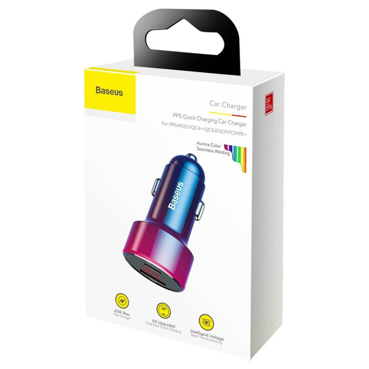 شارژر فندکی فست دو پورت Basens 20W مدل CCMLC20C