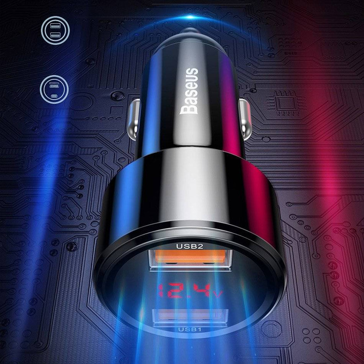 شارژر فندکی فست دو پورت Basens 20W مدل CCMLC20C