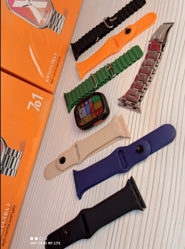 ساعت هوشمند KEQIWEAR مدل KW31 Ultra3 به همراه 7 بند / با گارانتی