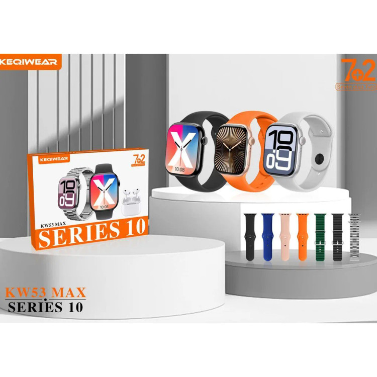 ساعت هوشمند KEQIWEAR مدل KW53 MAX بهمراه هندزفری بلوتوثی / با گارانتی