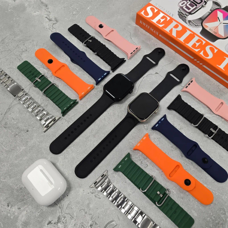ساعت هوشمند KEQIWEAR مدل KW53 MAX بهمراه هندزفری بلوتوثی / با گارانتی