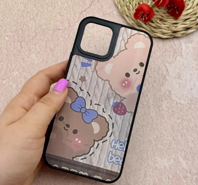 قاب گوشی iPhone 12 / iPhone 12 Pro آیفون ضد ضربه هولوگرافیک چند بعدی لاکچری طرح تدی کیوت
